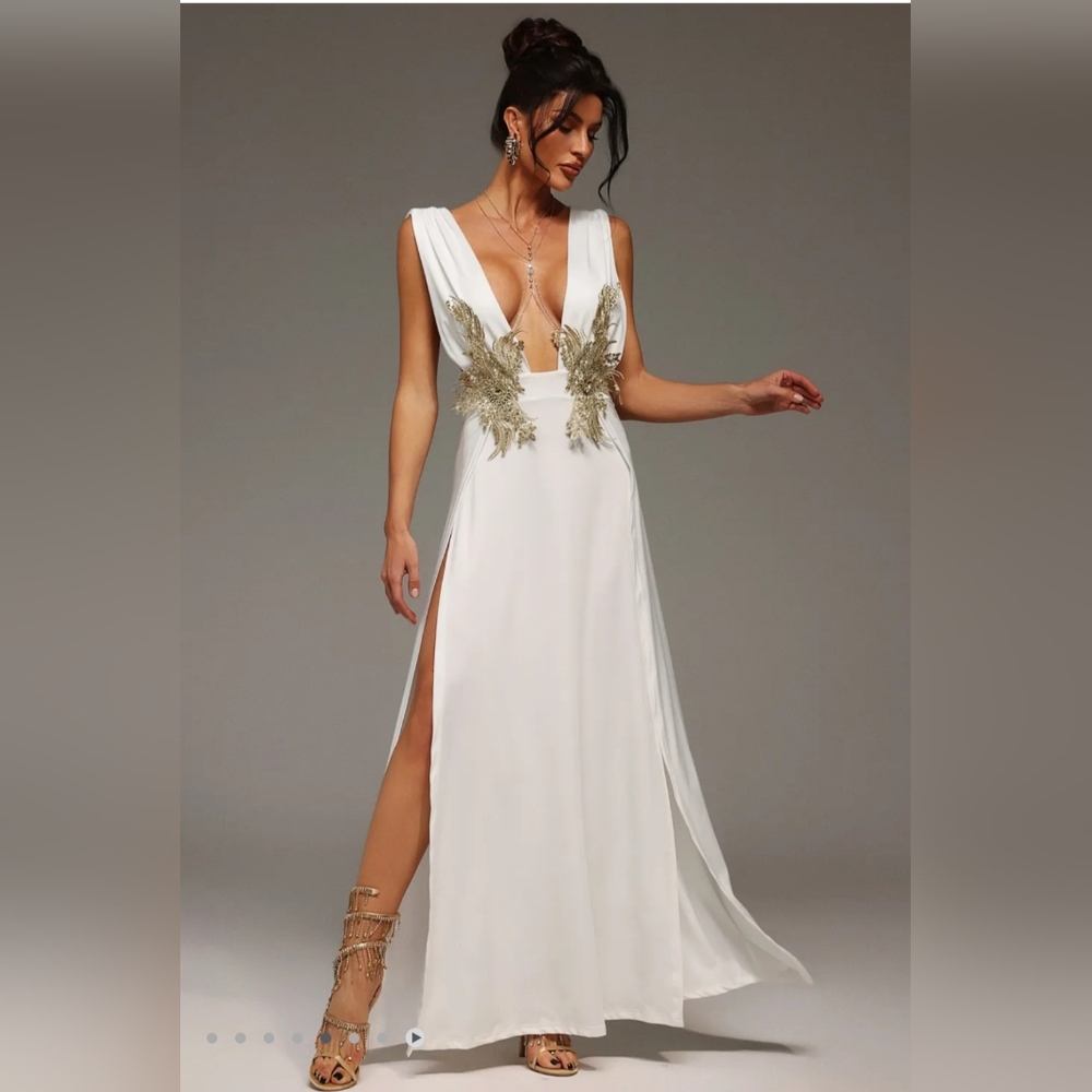 Elegant "Goddess" Gown NWT from Artinfinitum.art Boutique Size XL
